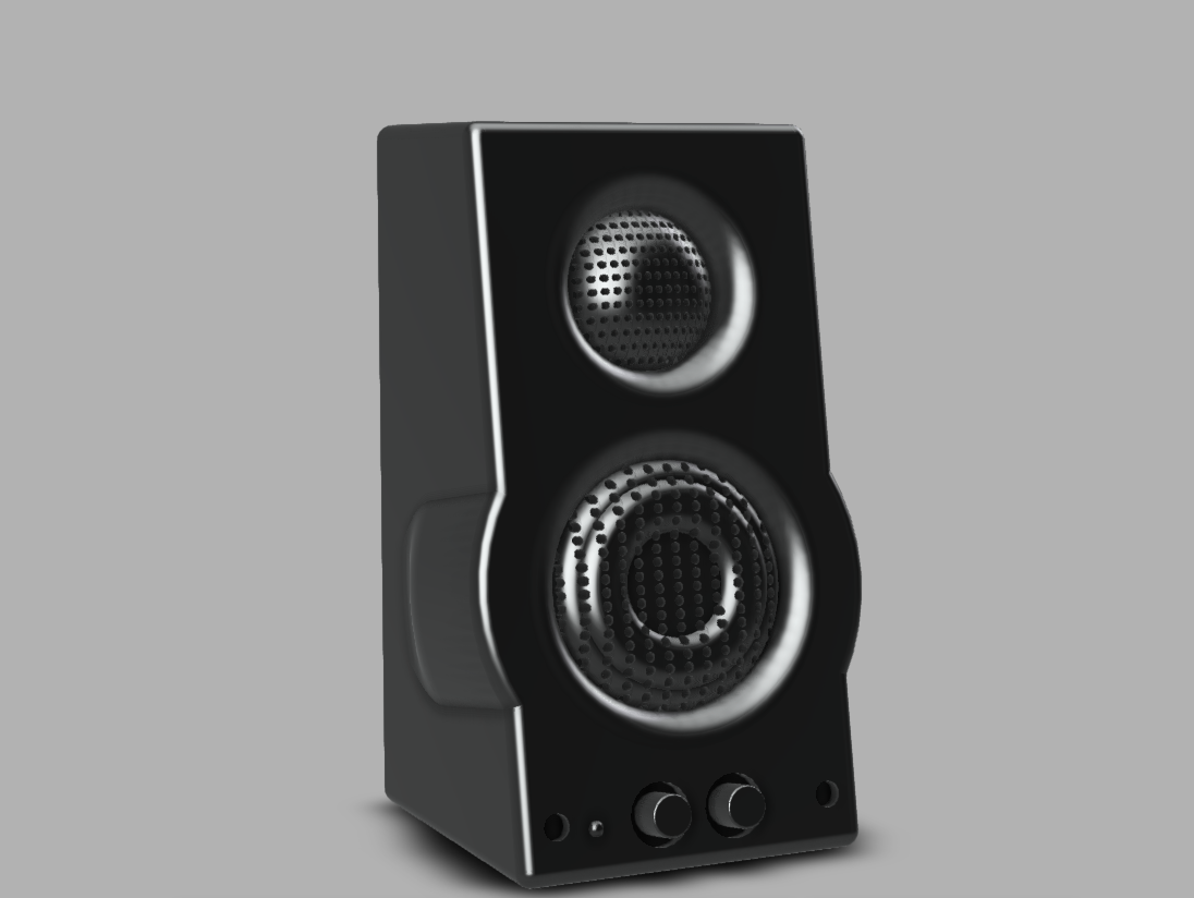Modelado 3D industrial de bocina en Fusion 360