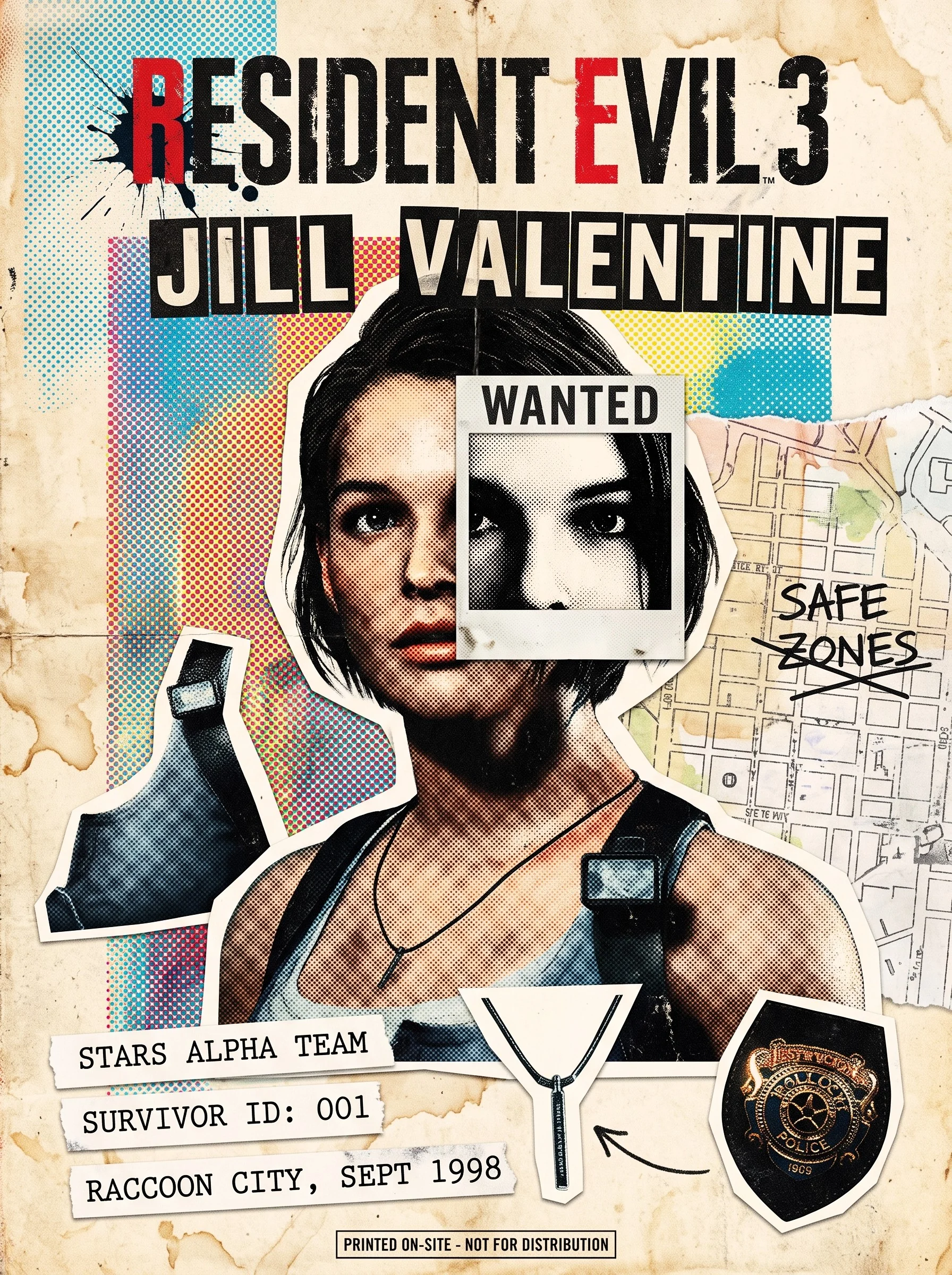 Póster ilustrado de Resident Evil 3